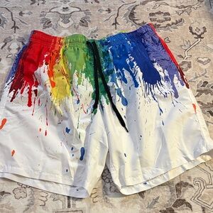 Swim trunks paint Color Splash Men's Size 2XL
